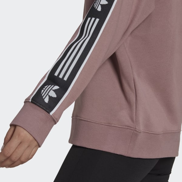 Purpura Polera con Capucha Holgada con Detalle de Cinta RH340