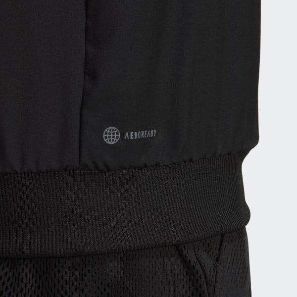 Schwarz Melbourne Tennis Stretch Woven Jacke
