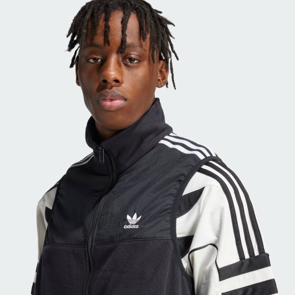 adidas Adicolor 3 Stripes Microfleece Vest Black adidas Switzerland