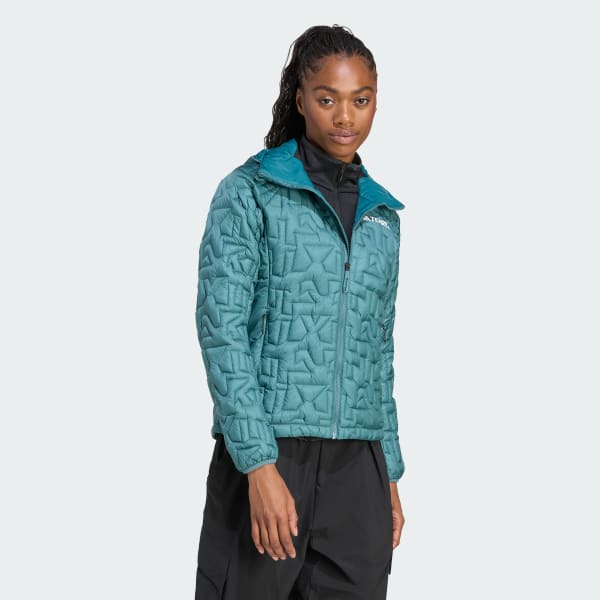 Green Terrex Xperior PrimaLoft Loose Fill Insulated Hooded Jacket