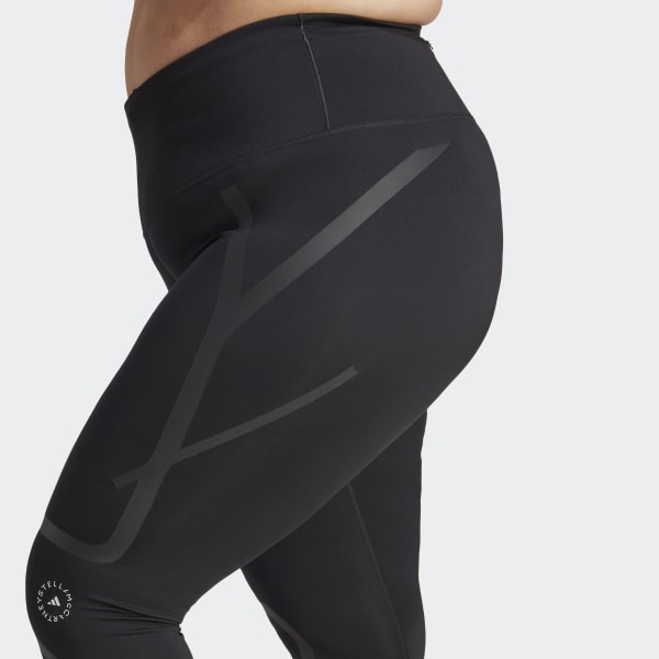 Svart adidas by Stella McCartney TruePace Running Leggings - Plus Size