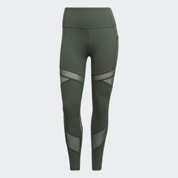 zelená Legíny adidas Circuit High-Waisted 7/8 Mesh NEC02