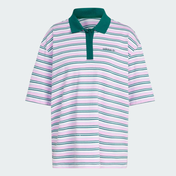 Multicolor Camiseta Polo '80s Rayas Extragrande