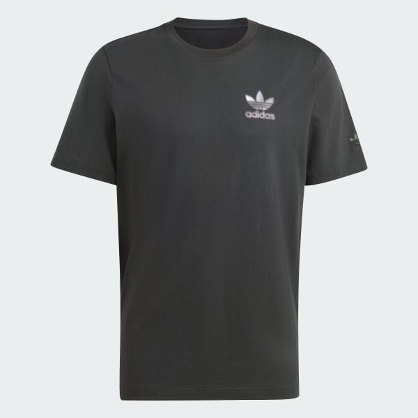 Black Graphic Blur Trefoil Tee