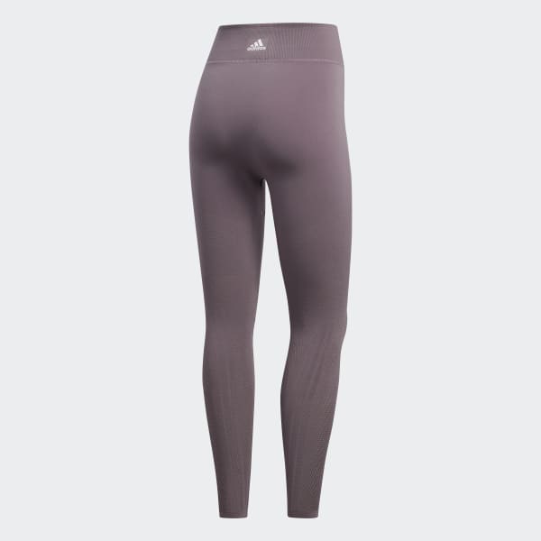 adidas Warp Knit 7 8 Tights Purple adidas Singapore