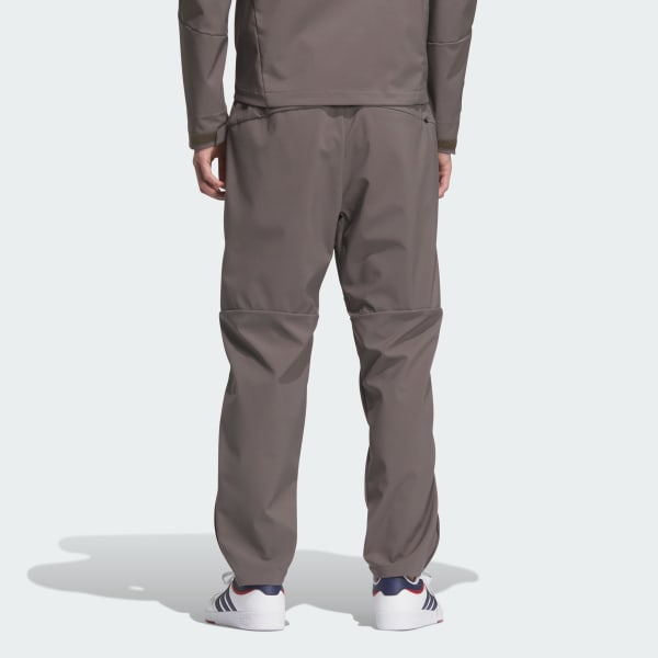 ブラウン プレミアム スポーツ ボンディングフリース ウーブン アンクル丈 オープンヘム パンツ