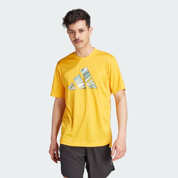 Amarillo Remera Graphic HIIT Slogan Training
