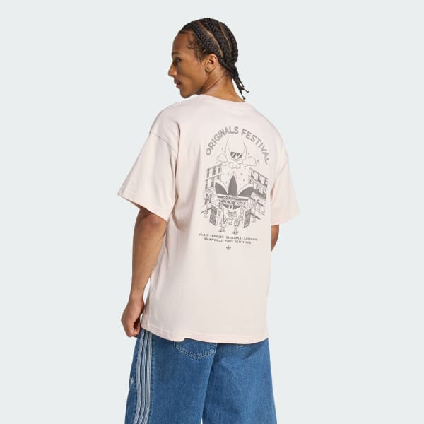 Ροζ STREET BAND TEE
