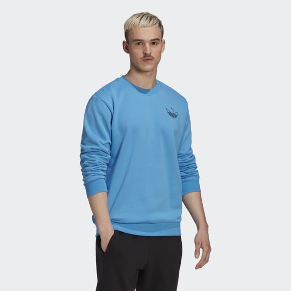 Blu Felpa Trefoil Series Style Crew VB528