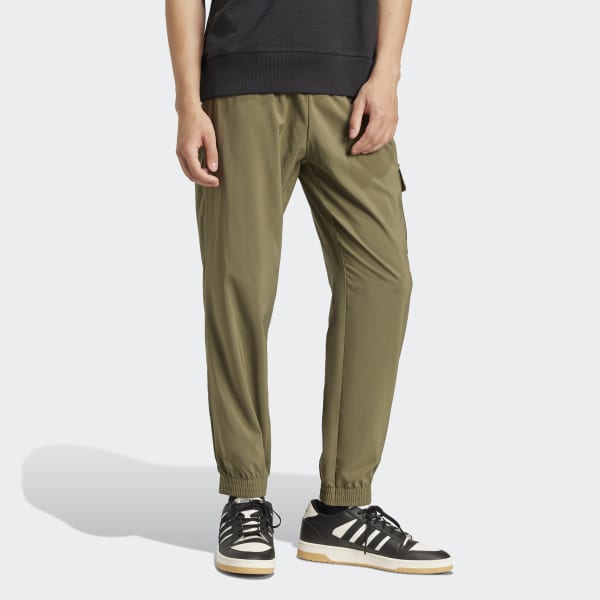 adidas Essentials Small Logo Cargo Pants - Green | Free Shipping