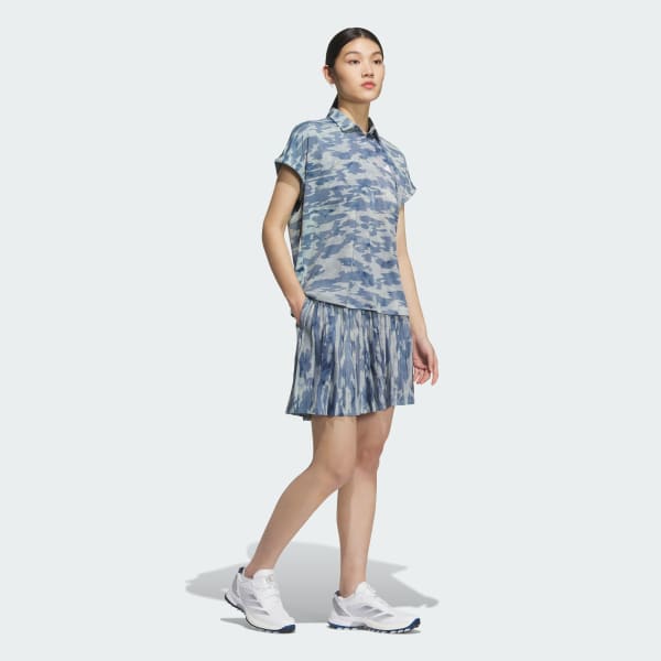 ブルー 【ゴルフ】総柄プリント スカート