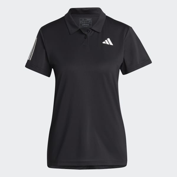 Negro Camiseta Polo Club para Tenis