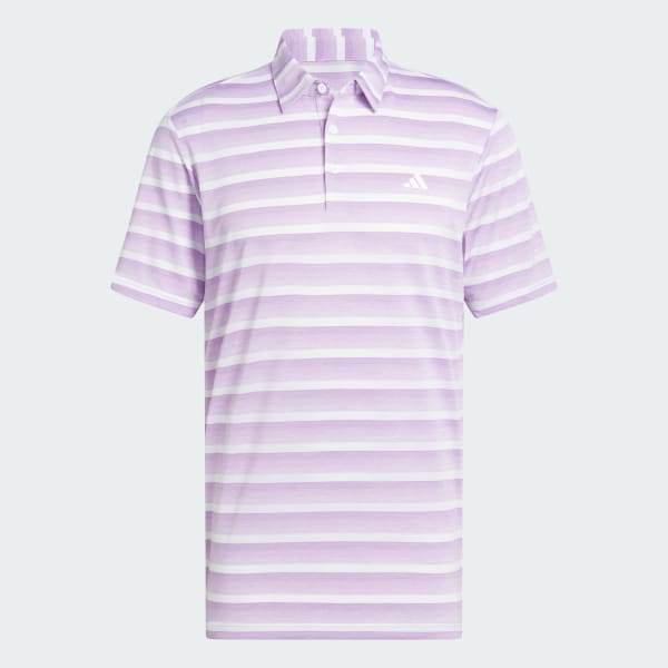 Purple Two-Color Striped Polo Shirt