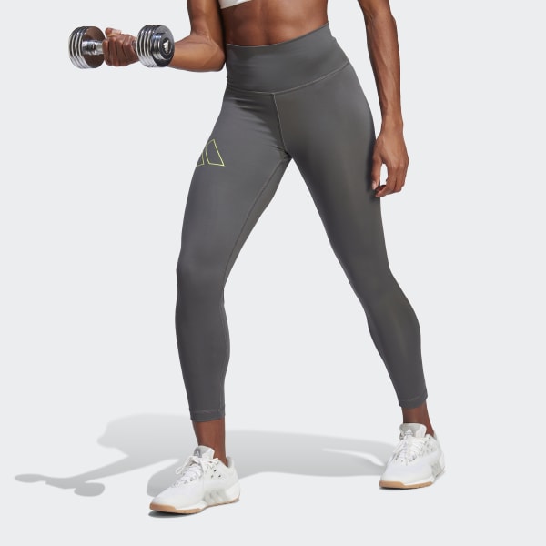 adidas Optime Power 7/8 Leggings - Grey, Women's Training