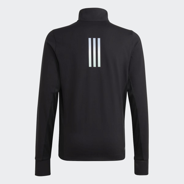 zwart AEROREADY Longsleeve met Halflange Rits