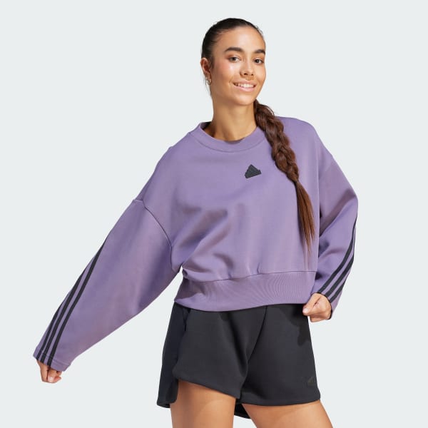 adidas Future Icons 3-Stripes Sweatshirt - Purple | adidas Canada