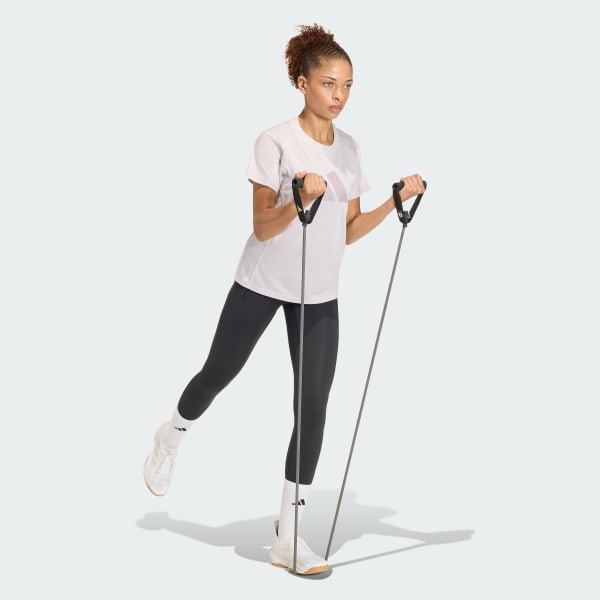 Violeta Playera de Entrenamiento Train Essentials Big Performance Logo