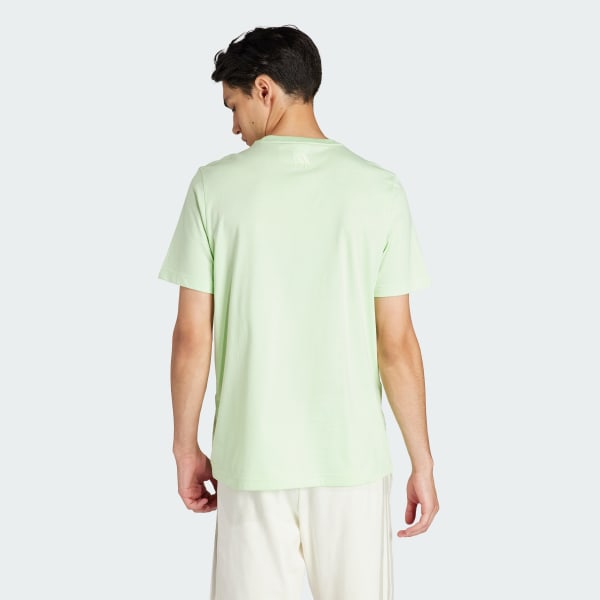 Green Essentials Single Jersey Linear Embroidered Logo Tee