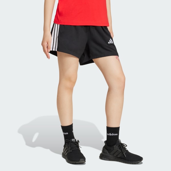 Zwart Essentials 3-Stripes Cotton Short