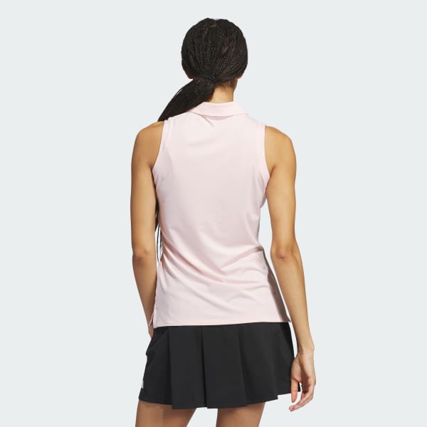 Pink Ultimate365 Solid Sleeveless Polo Shirt