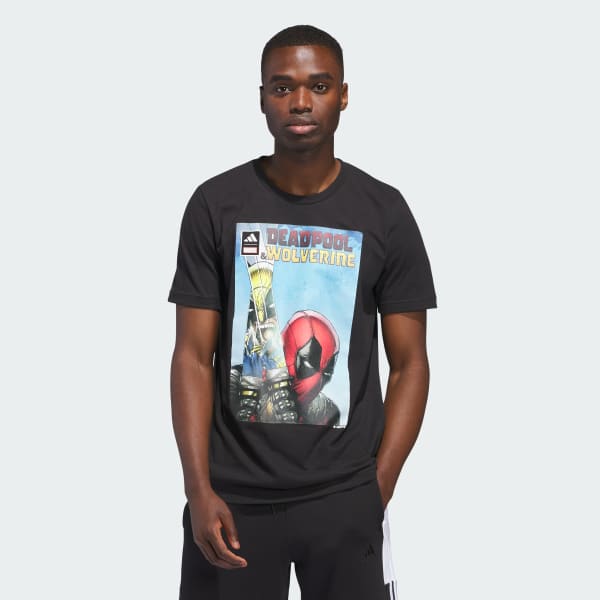 adidas Marvel Graphic Tee Black Free Shipping with adiClub adidas US