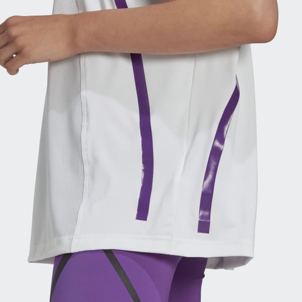 Branco T-shirt Larga para Running TruePace adidas by Stella McCartney
