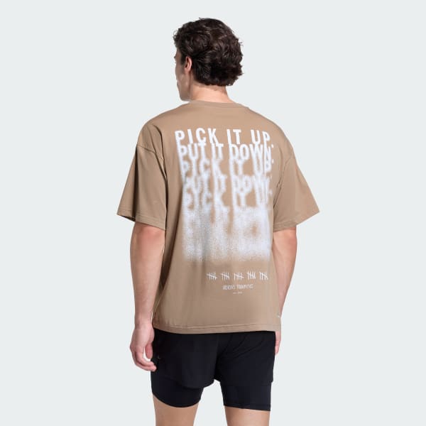 Marron REMERA GRAPHIC CLIMACOOL POWER TRAINING