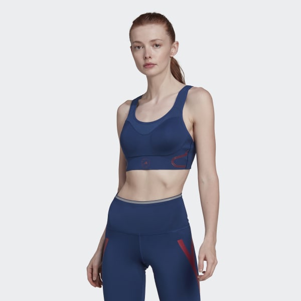 Bleu Brassière de sport adidas by Stella McCartney TruePace Maintien fort VK179
