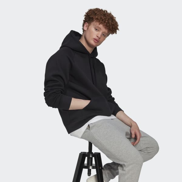 Svart Fleece Hoodie KS813