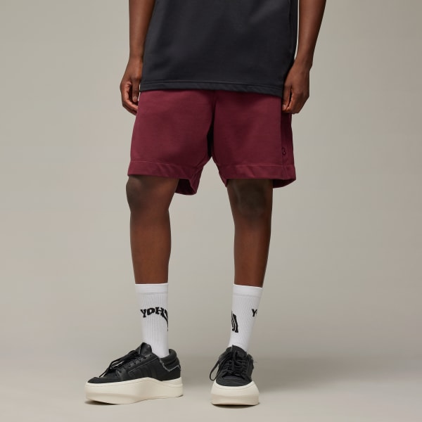 adidas Y-3 French Terry Shorts - Burgundy | adidas UK