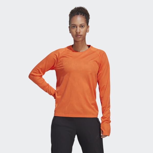 adidas Made To Be Remade Running Long Sleeve Tee - Orange | Women's Running  | $60 - adidas US
