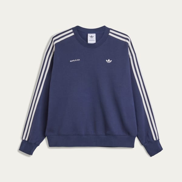 adidas x Sporty & Rich Sweatshirt - Blue | Free Shipping