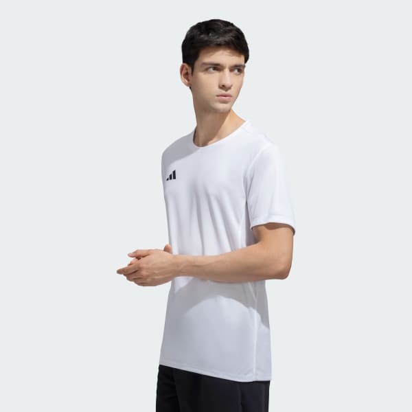 White Adizero Essentials Running Tee