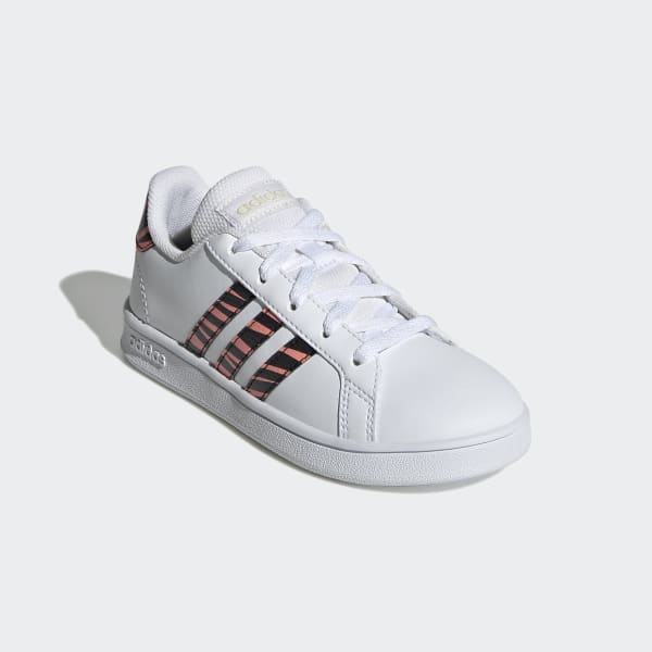 scientist Incompatible Regeneration adidas Grand Court Tiger-Print Shoes - White | kids lifestyle | adidas US