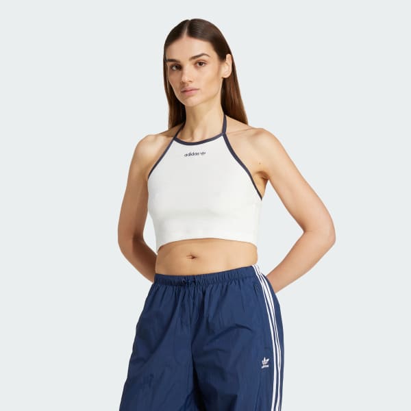 White Towel Halter-Neck Top