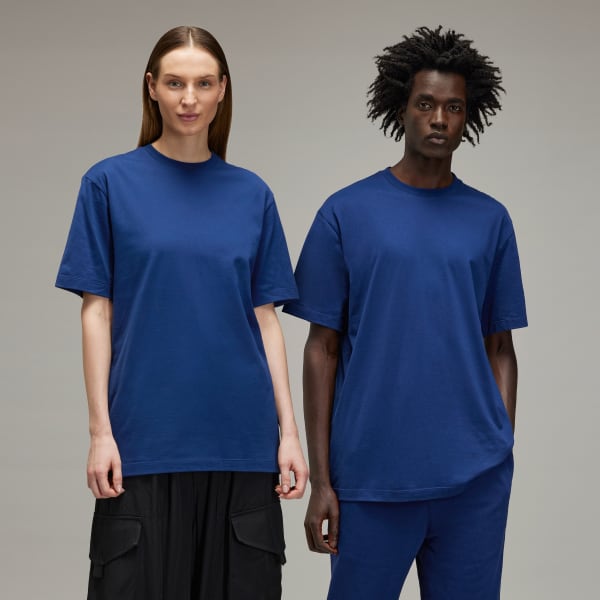 Blue Y-3 Graphic Short Sleeve Tee