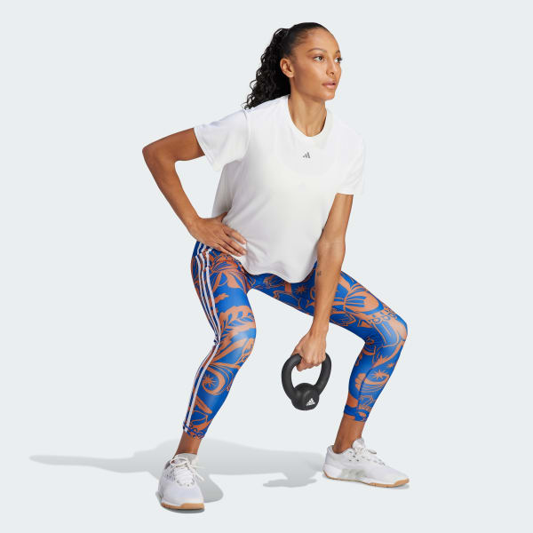 ADIDAS Womens Capri Leggings UK 8/10 Small Navy Blue Polyester Sports, Vintage & Second-Hand Clothing Online