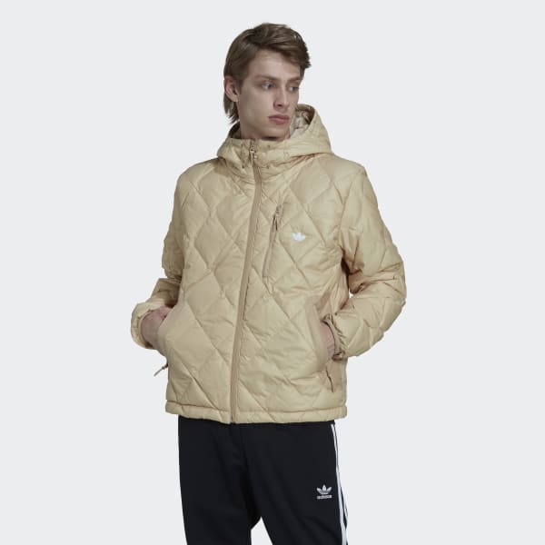 Beige Down Quilted Puffer Jack