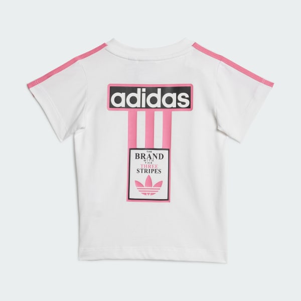 Pink Adibreak Short Tee Set