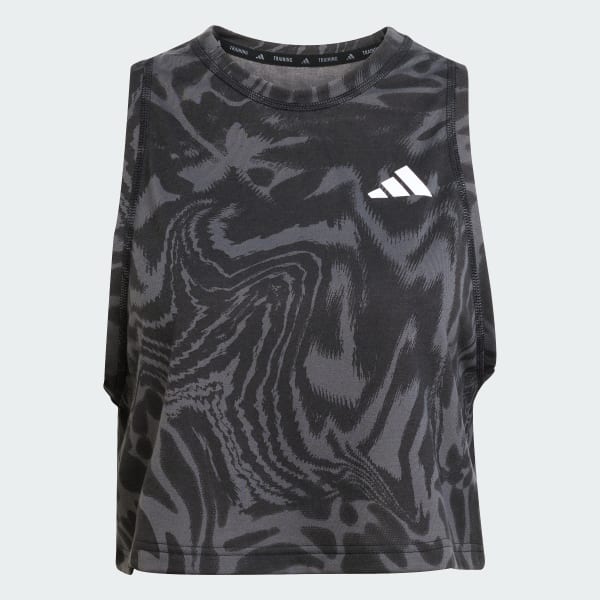 Negro Camiseta de tirantes de entrenamiento Train Essentials completamente estampado