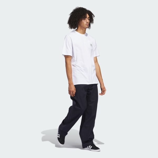 adidas 3-Stripes Skate Chinos - Blue | Free Shipping with