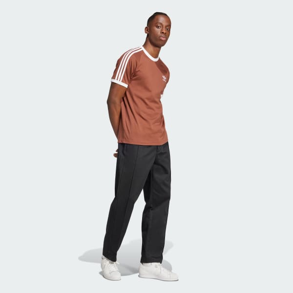 hnědá Tričko Adicolor Classics 3-Stripes