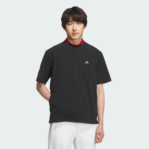 아디다스 아디제로 반팔 쿼터집 풀오버 - Black | adidas South Korea