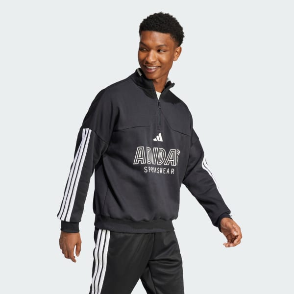 Black House of Tiro Fleece 1/2-Zip Track Top
