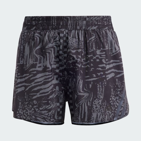 Preto Shorts Corrida Estampado Run Icons 3-Stripes