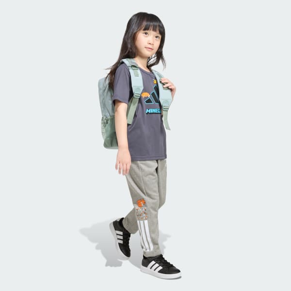 สีเทา เสื้อยืดเทรนนิง ADIDAS MINECRAFT