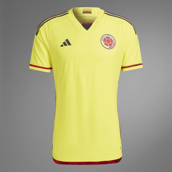 Amarillo Camiseta Oficial Uniforme de Local Colombia 22