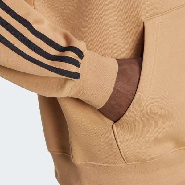 adidas Adicolor Oversize Full-Zip Hoodie Beige adidas UK