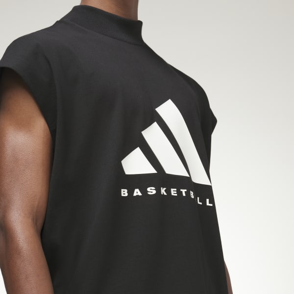 adidas Basketball Sleeveless Tee - Black