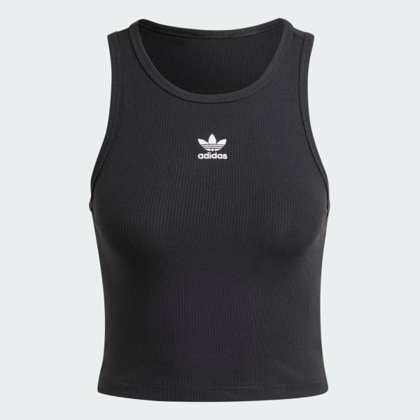 Black Essentials Ribbed Tank Top
